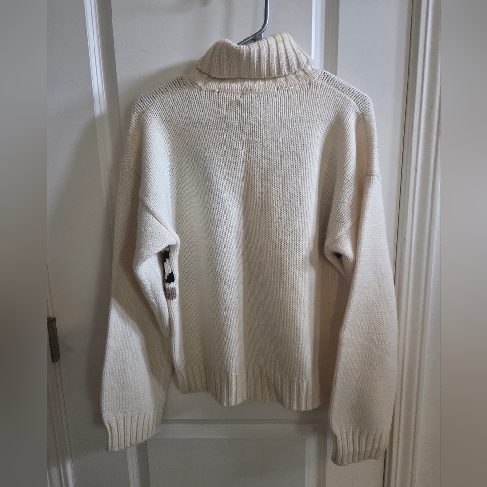 Puritan Cream‎ Geometric Turtleneck Sweater - Picture 5 of 5